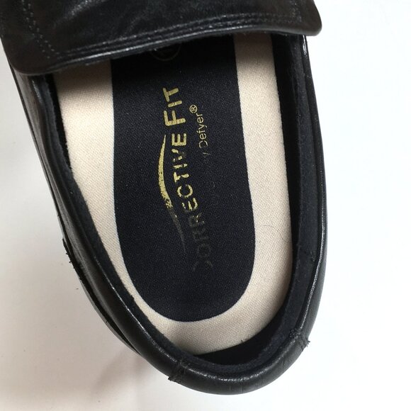 Gravity Defyer Centric Slip On Dress Loafers Mens Size 10.5 W Wide Black Leather